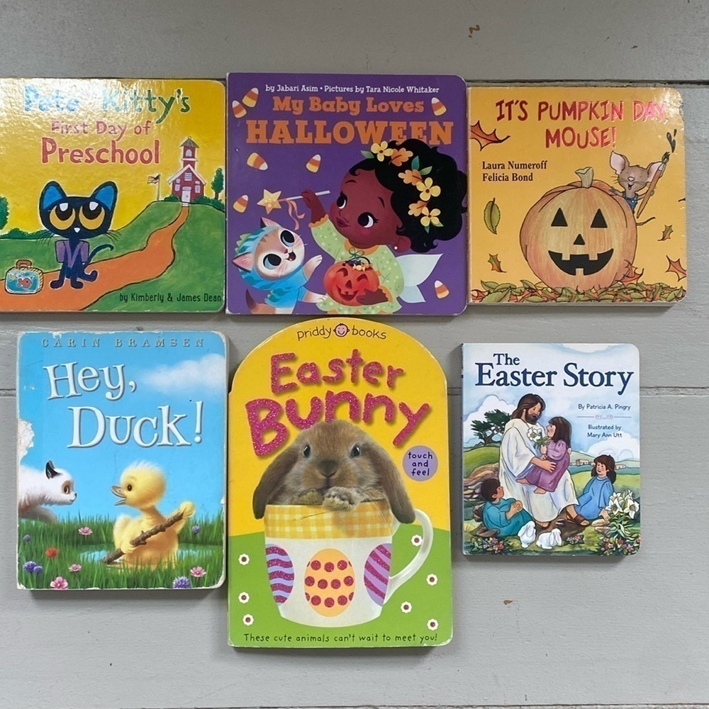 Holiday Baby Board Books Easter Halloween First Day of School Spring Fall